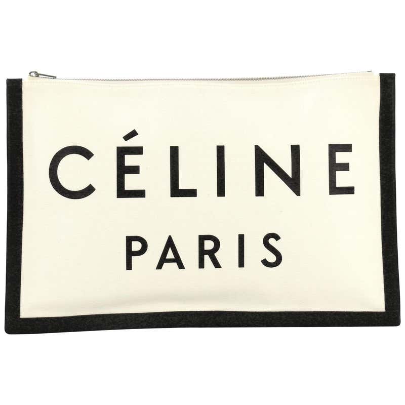 Celine Made In Pouch Printed Canvas Large at 1stDibs | celine canvas pouch