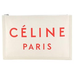 Celine Made In Pouch Printed Canvas Large