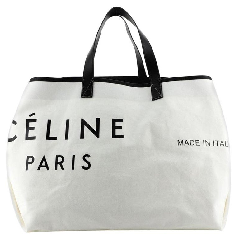 Celine Made In Tote Canvas with Leather Large at 1stDibs