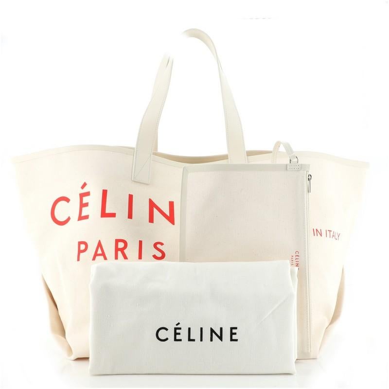 Celine paris tote canvas hot sale