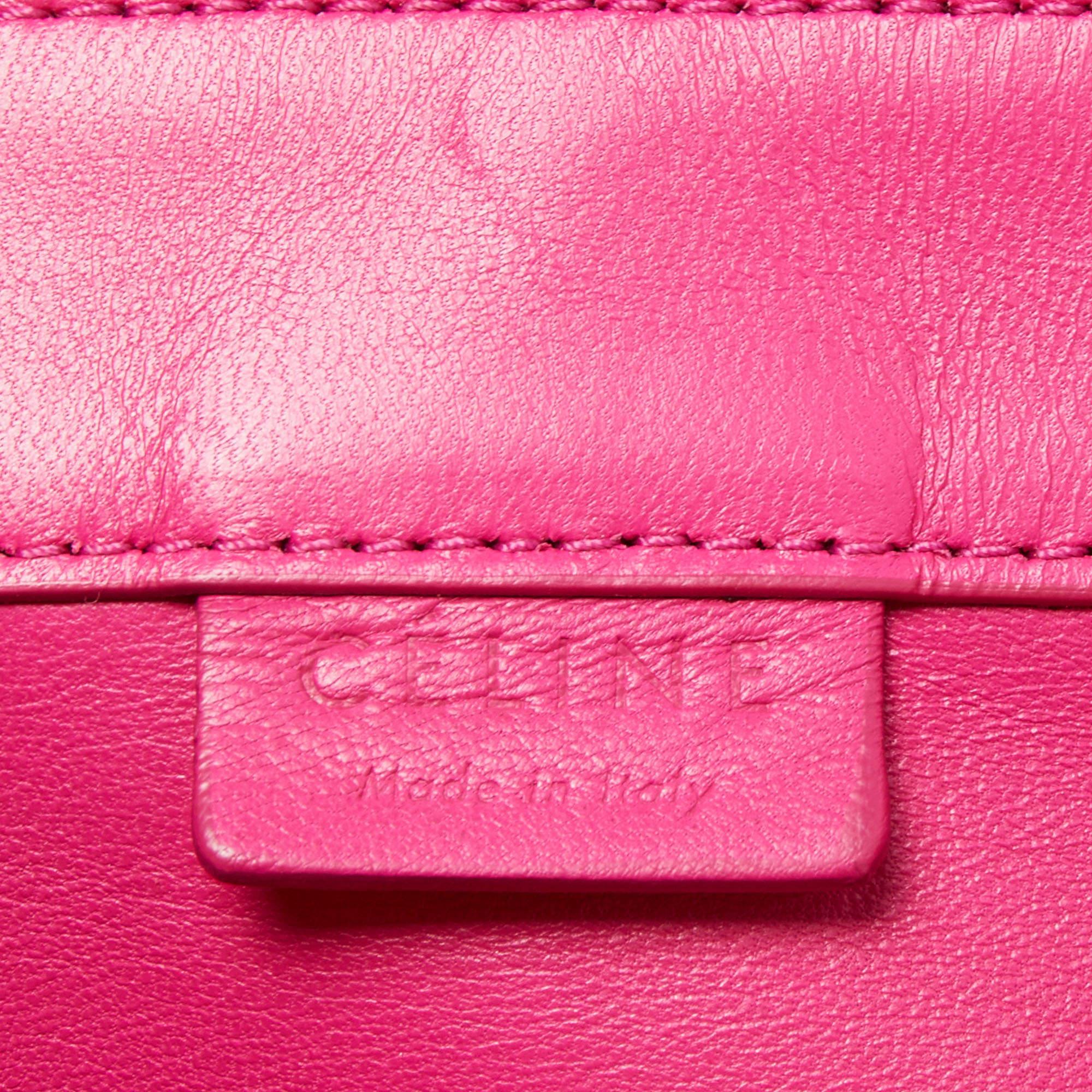 Celine Magenta/Orange Leather Horizontal Cabas Tote 3