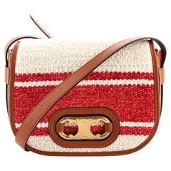 Celine Maillon Triomphe Bag Striped Tweed and Leather Medium
