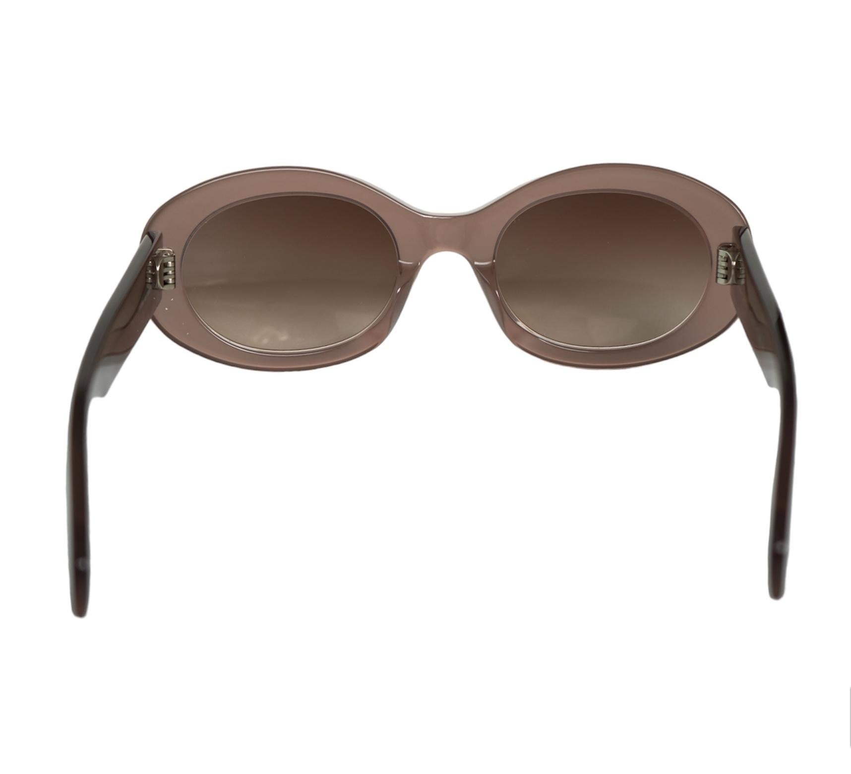 Brown Celine Mauve Rounded Sunglasses