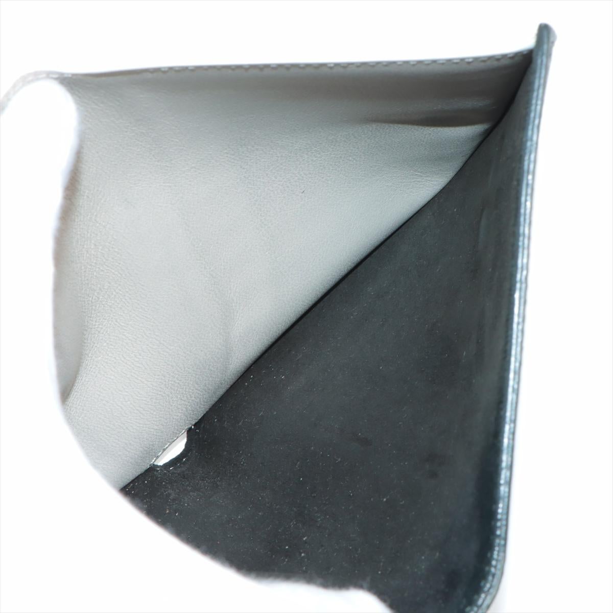 Celine Medium Bifold  Leather Compact Wallet Black x Cream 2