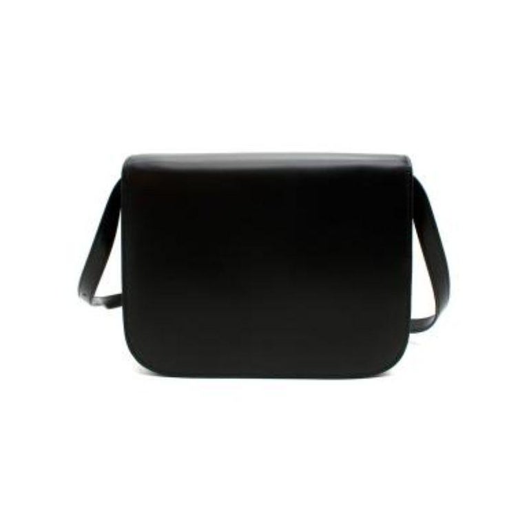 Classic Box Céline Celine Medium Box Bag in Black Calfskin Leather