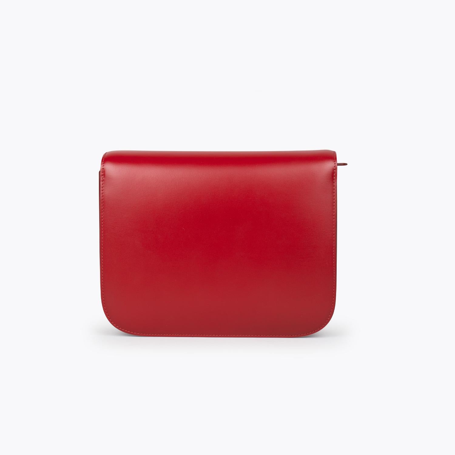 Red Celine Medium Classic Box Bag