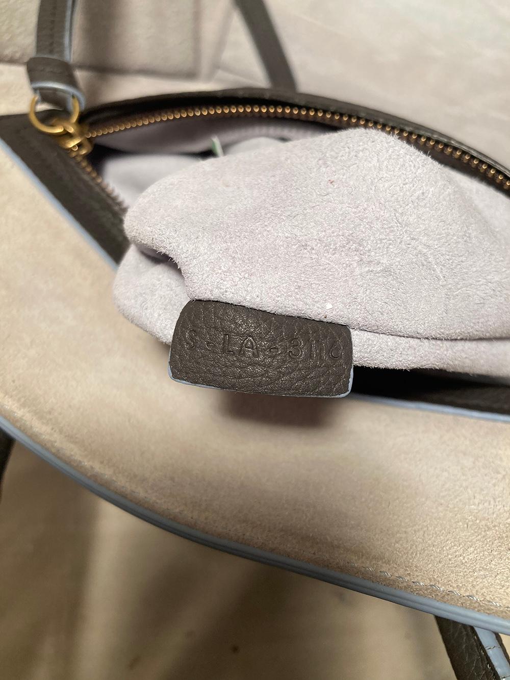 Celine Medium Grey Leather Phantom Luggage Tote For Sale 1