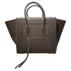 Celine Medium Grau Leder Phantom Gepäck Tasche