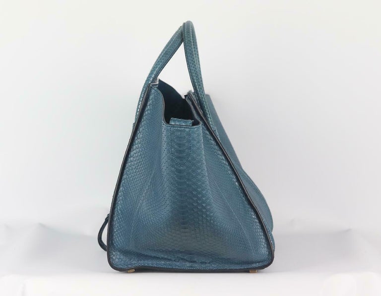Celine Medium Python Phantom Luggage Tote Bag For Sale at 1stDibs