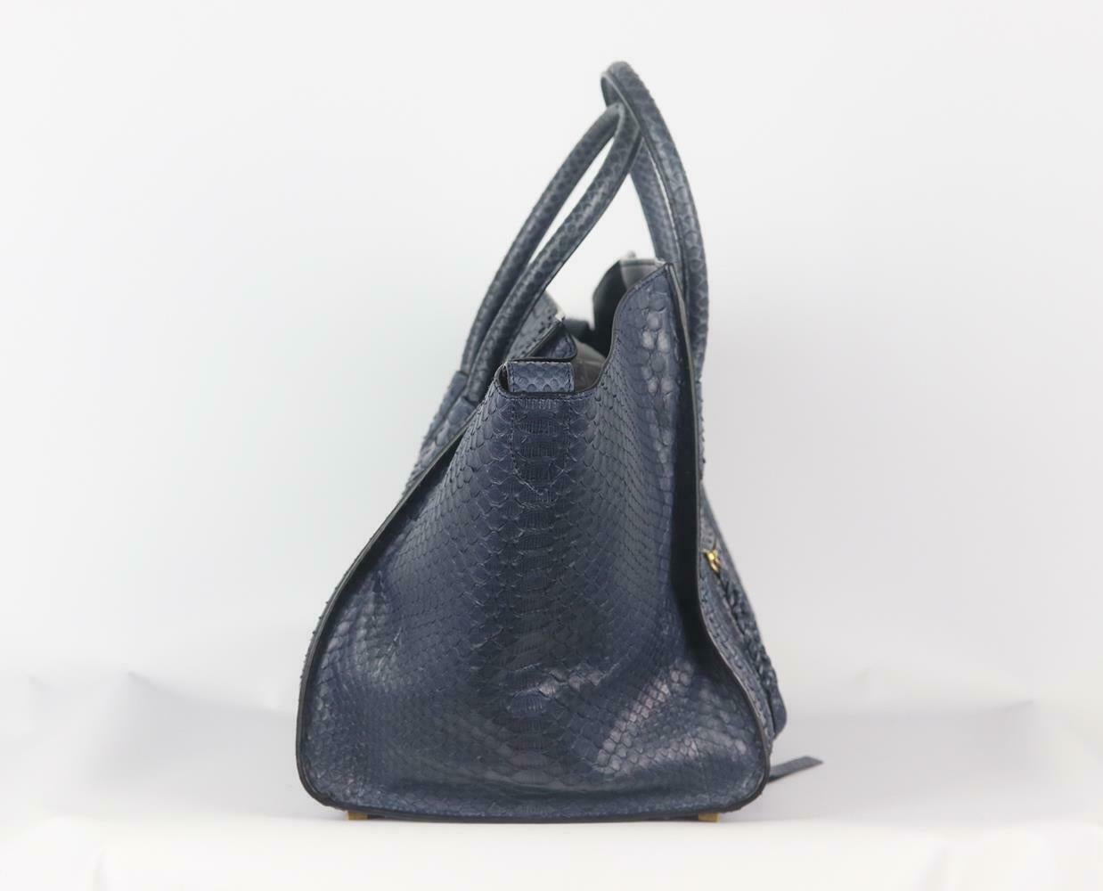 Celine Medium Python Phantom Luggage Tote Bag In Excellent Condition In London, GB