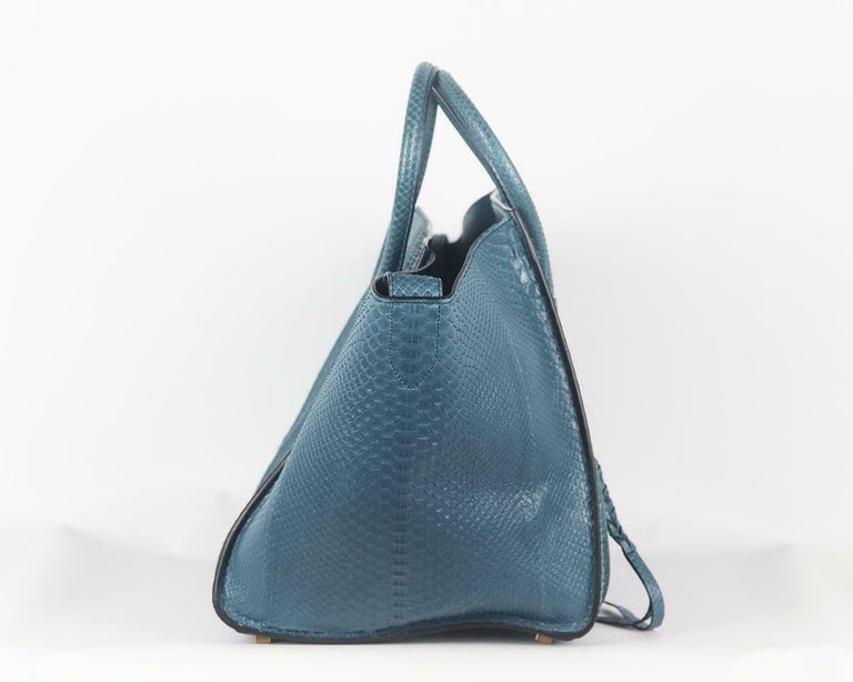 Celine Medium Python Phantom Luggage Tote Bag For Sale at 1stDibs