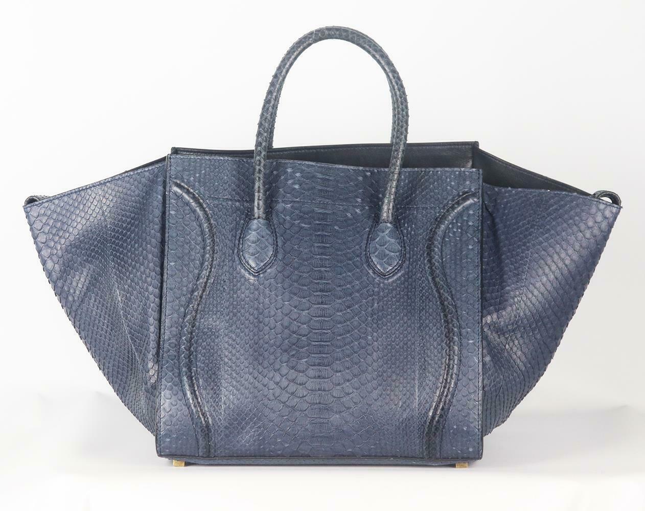 Celine Medium Python Phantom Luggage Tote Bag at 1stDibs