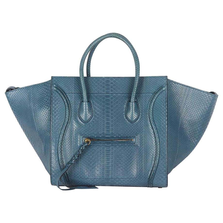 Celine Medium Python Phantom Luggage Tote Bag For Sale at 1stDibs ...
