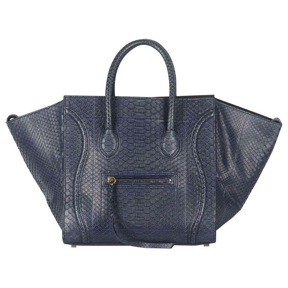 Celine Medium Python Phantom Luggage Tote Bag at 1stDibs