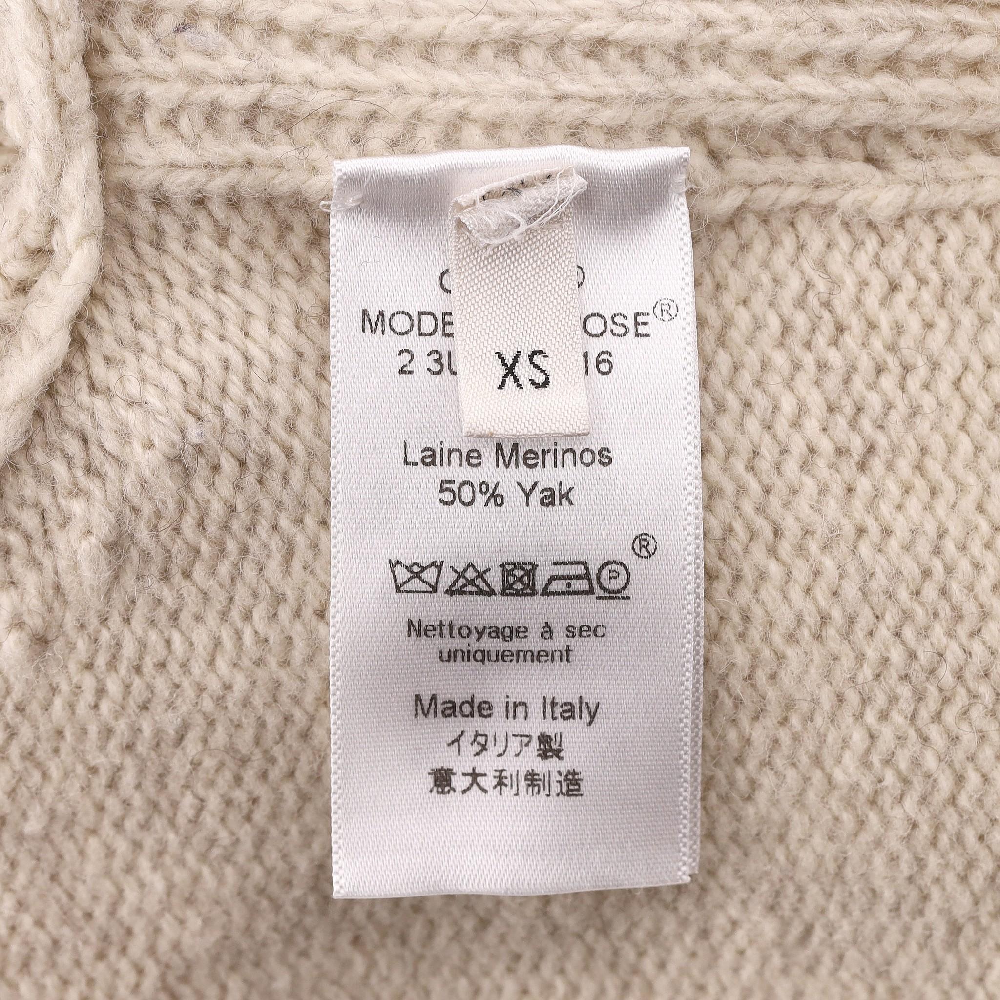 Maglione a collo alto in lana di Celine e Yak in vendita 1