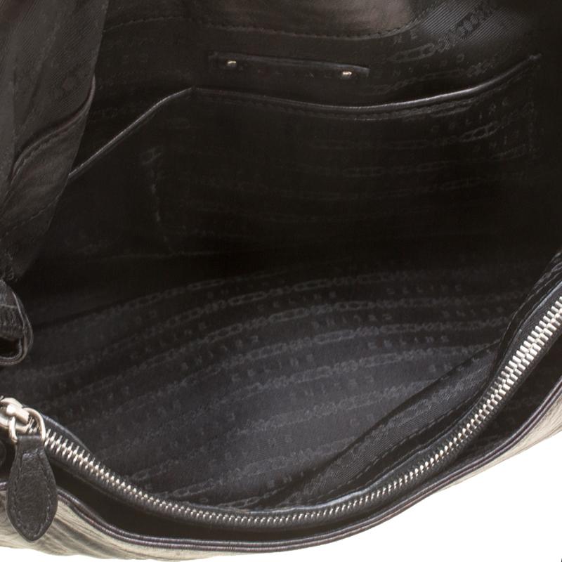 Celine Metallic Black Leather Shoulder Bag 3