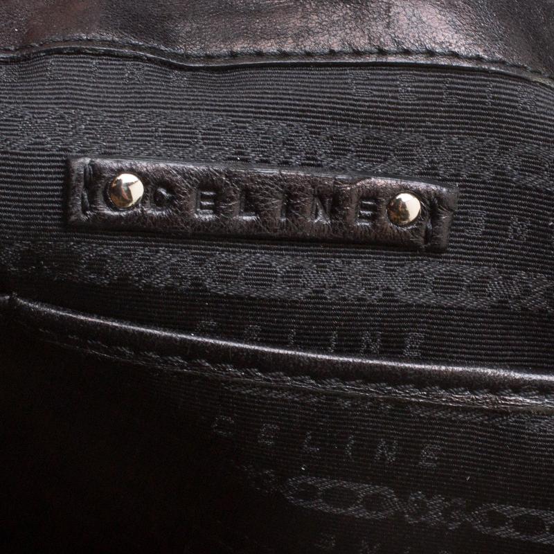 Celine Metallic Black Leather Shoulder Bag 4