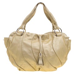 Celine Metallic Gold Leather Bittersweet Hobo