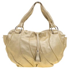 Celine Metallic Gold Leather Bittersweet Hobo