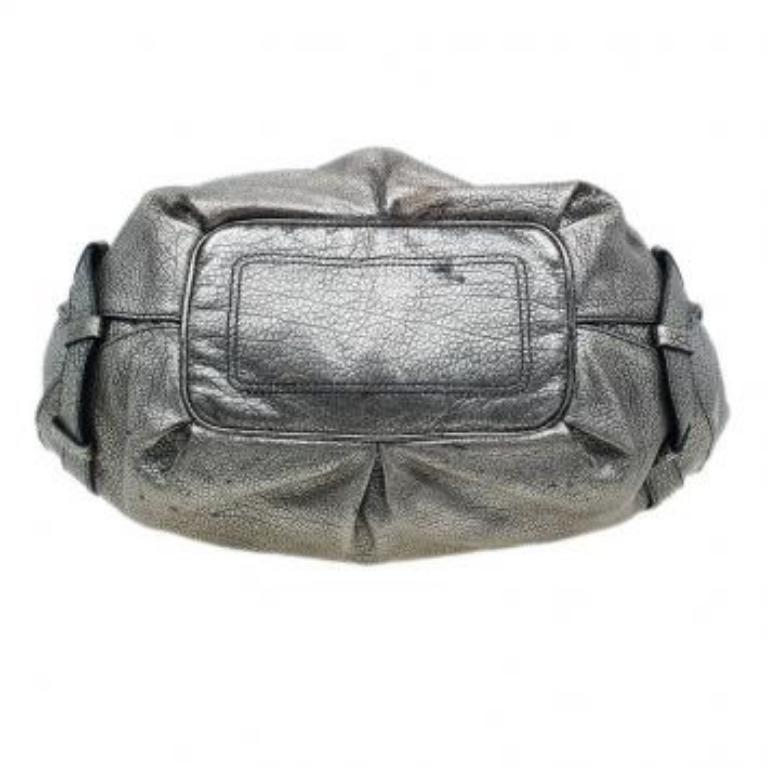 Celine Metallic Silver Leather Large Bittersweet Hobo 4