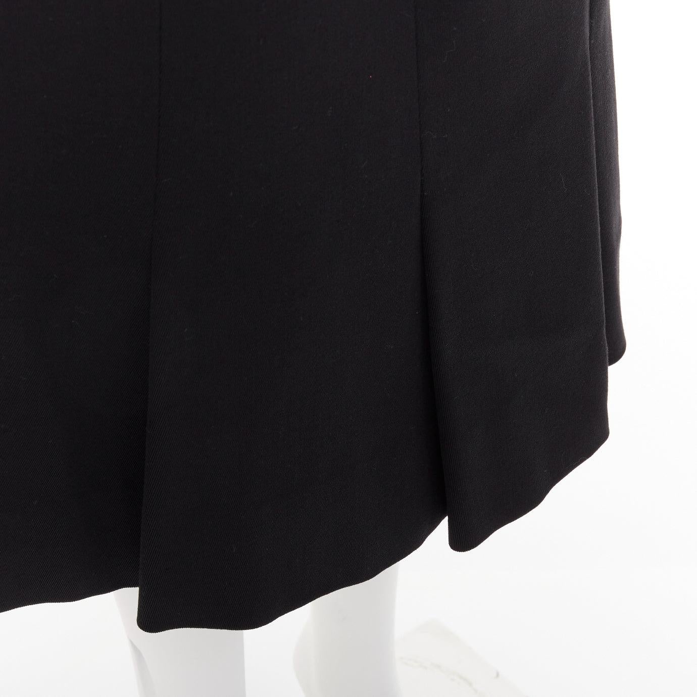 CELINE Michael Kors Vintage 100% wool gold horsebit buckle pleated skirt FR42 XL For Sale 2