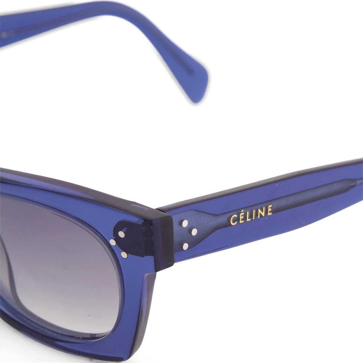 CELINE midnight blue transparent SOFIA Sunglasses CL41029/S In Good Condition In Zürich, CH
