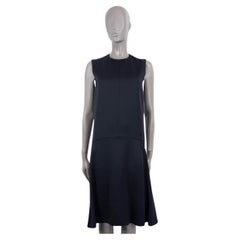 CELINE Mitternachtsblaues SLEEVELESS SHIFT Kleid aus Viskose 36 XS