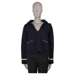 CELINE Giacca MILITARE CON COLLO DI VUOTO blu notte S