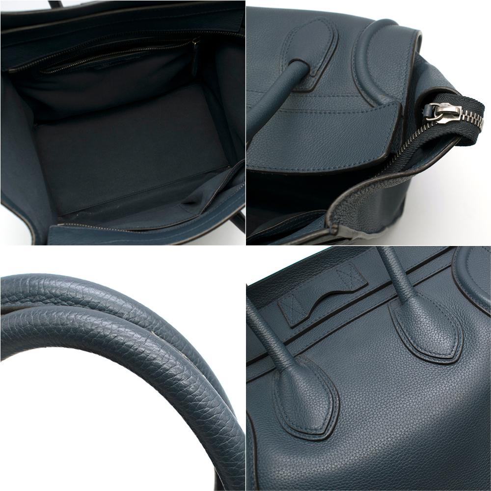 micro luggage handbag in baby drummed calfskin