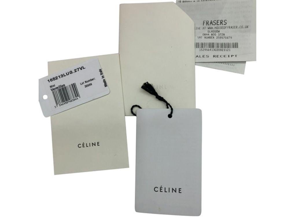 Celine Mini Luggage Tote - Vermillon For Sale 5