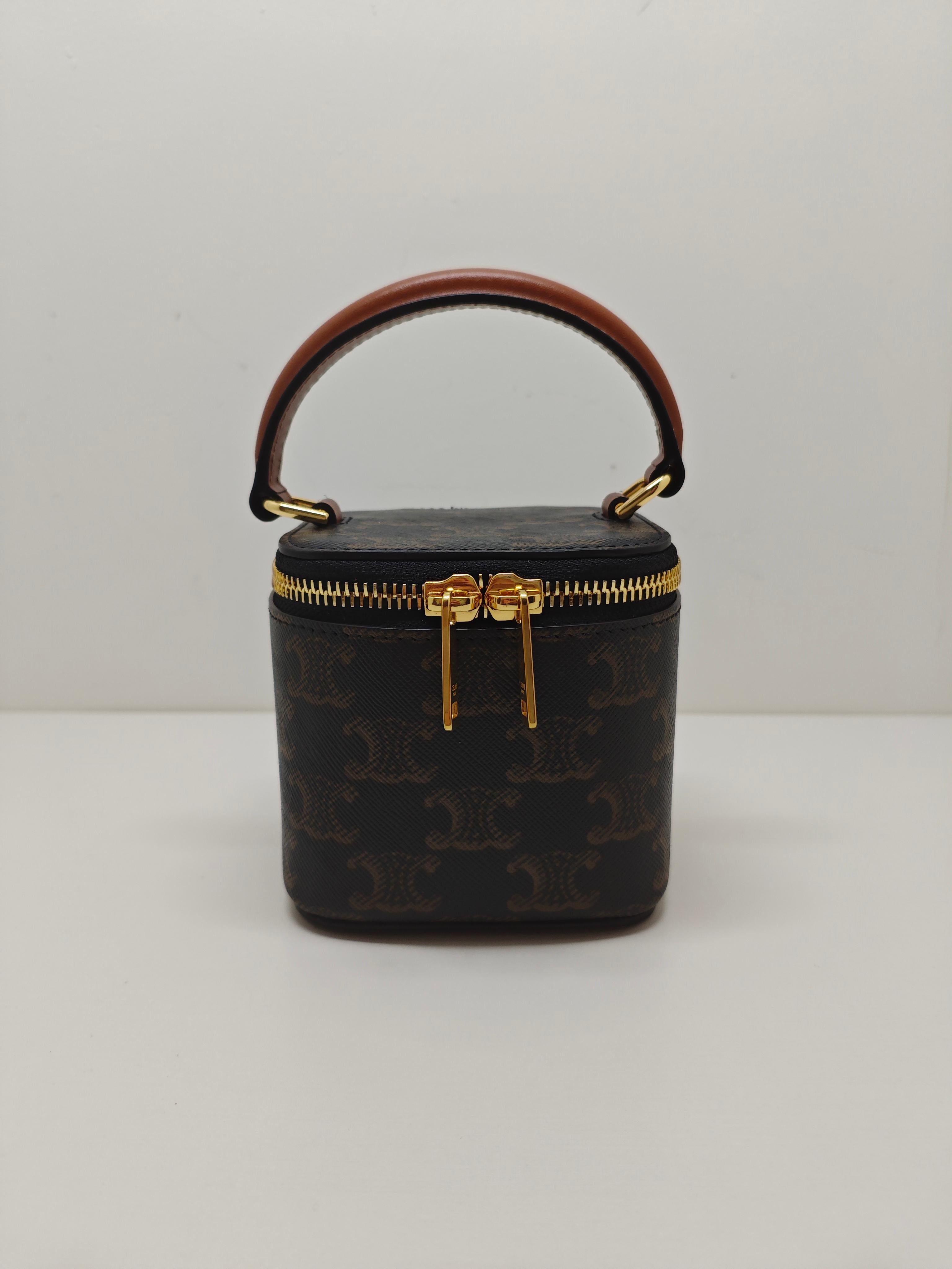 Celine MINI VANITY CASE in Triomphe Canvas and Calfskin 3