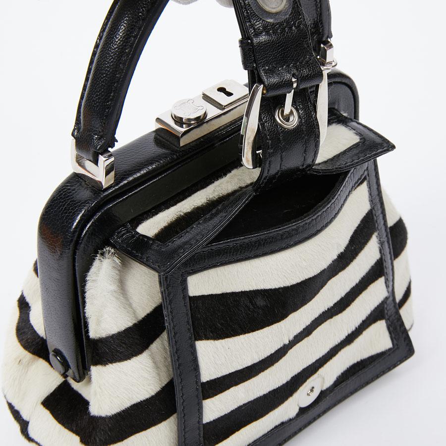 CELINE Mini Zebra-Style Goat Bag 5