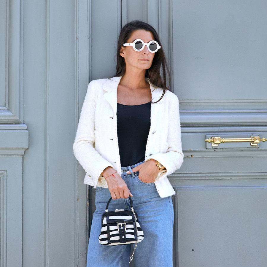 CELINE - Mini sac à main en forme de chèvre zébrée Excellent état à Paris, FR