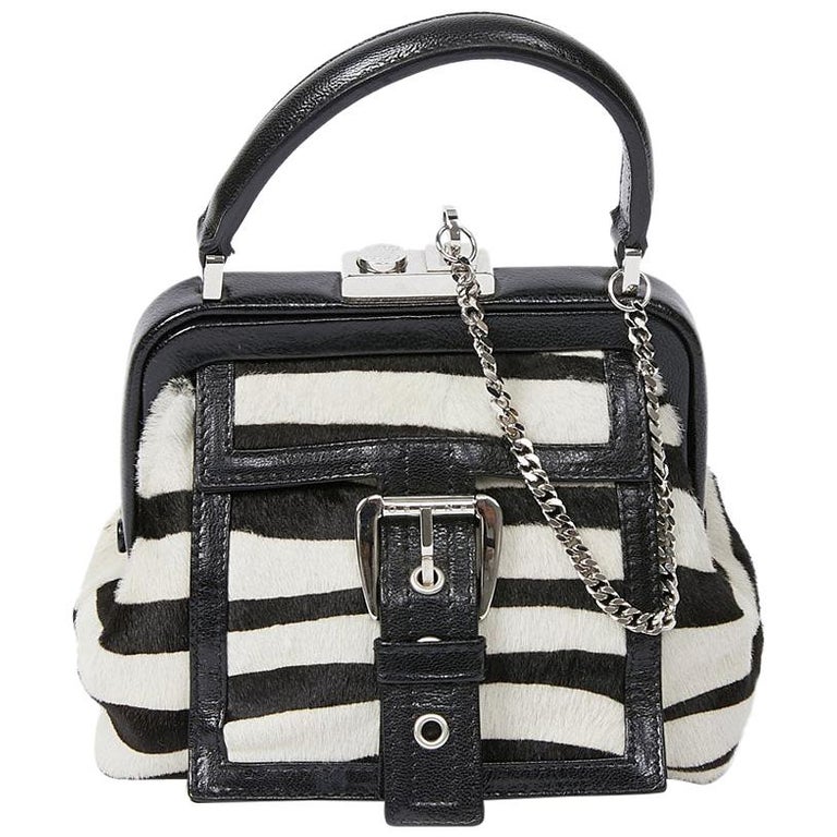 CELINE Mini Zebra-Style Goat Bag at 1stDibs | celine zebra bag