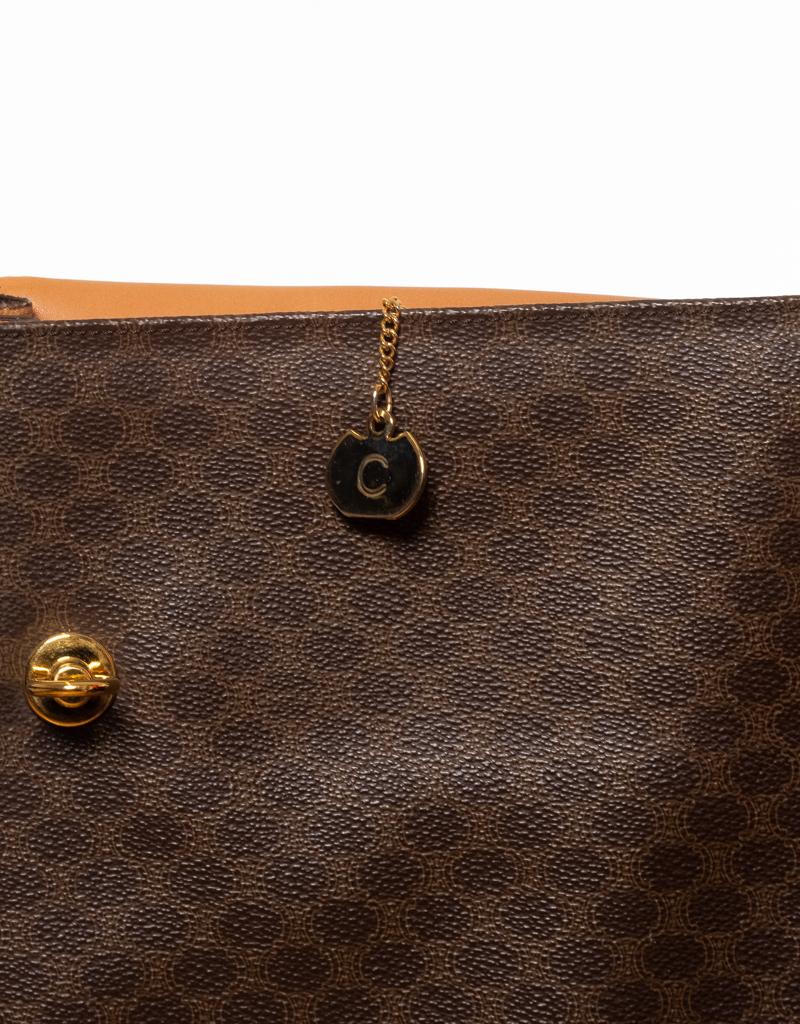 Celine Monogram Brown Leather Briefcase  Bag 2