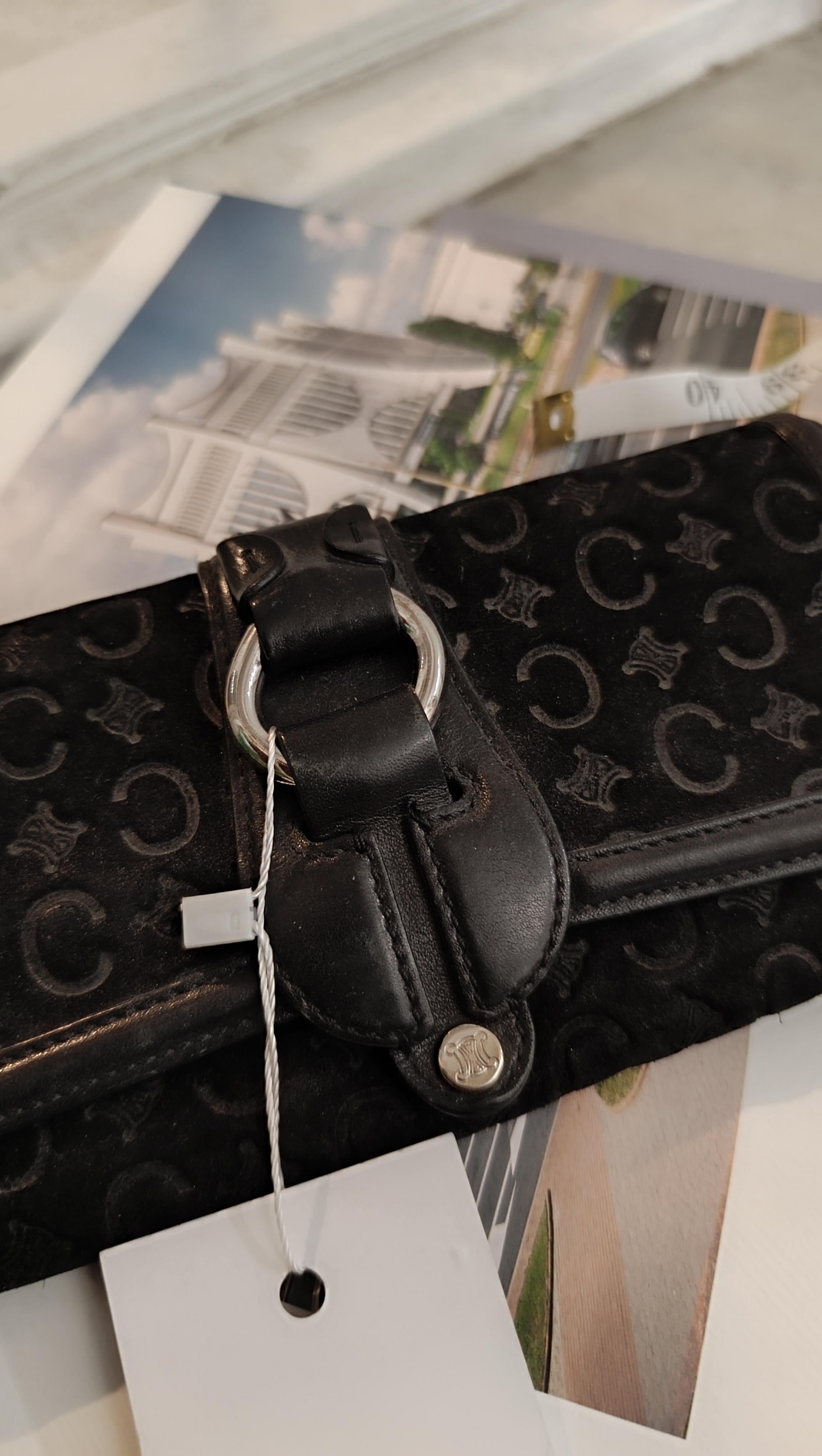 Celine Monogram Canvas/Leather Wallet black ST SO/16 In Good Condition For Sale In Алматинский Почтамт, KZ