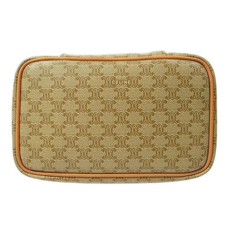 VANITY CASE IN TRIOMPHE CANVAS AND CALFSKIN - TAN