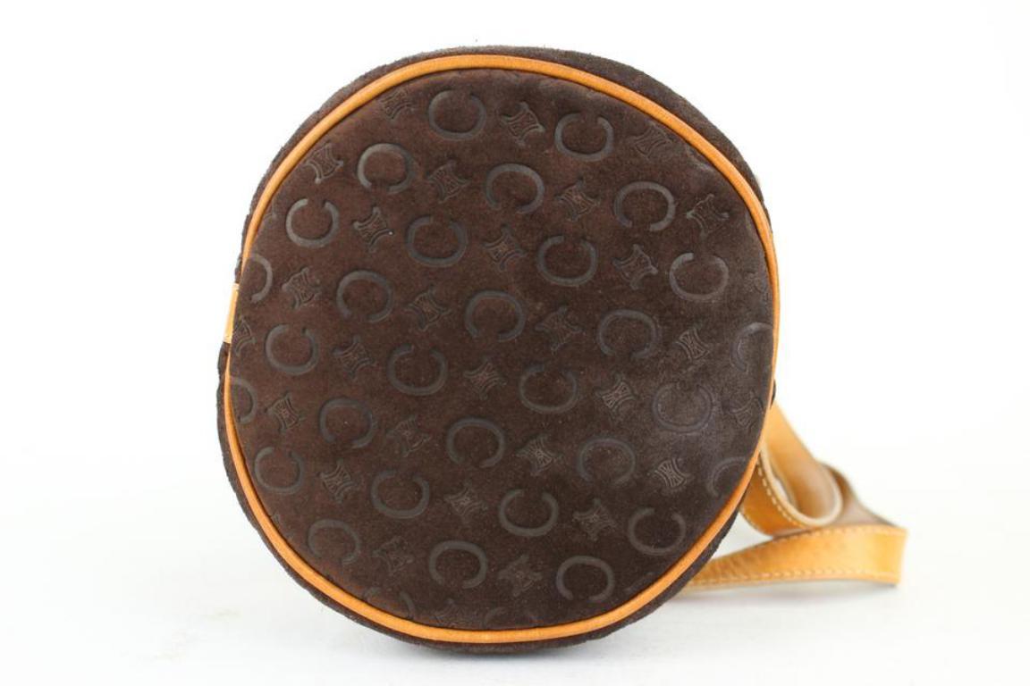 Céline Monogram Embossed Barrel Cesl32 Brown Satchel For Sale 5