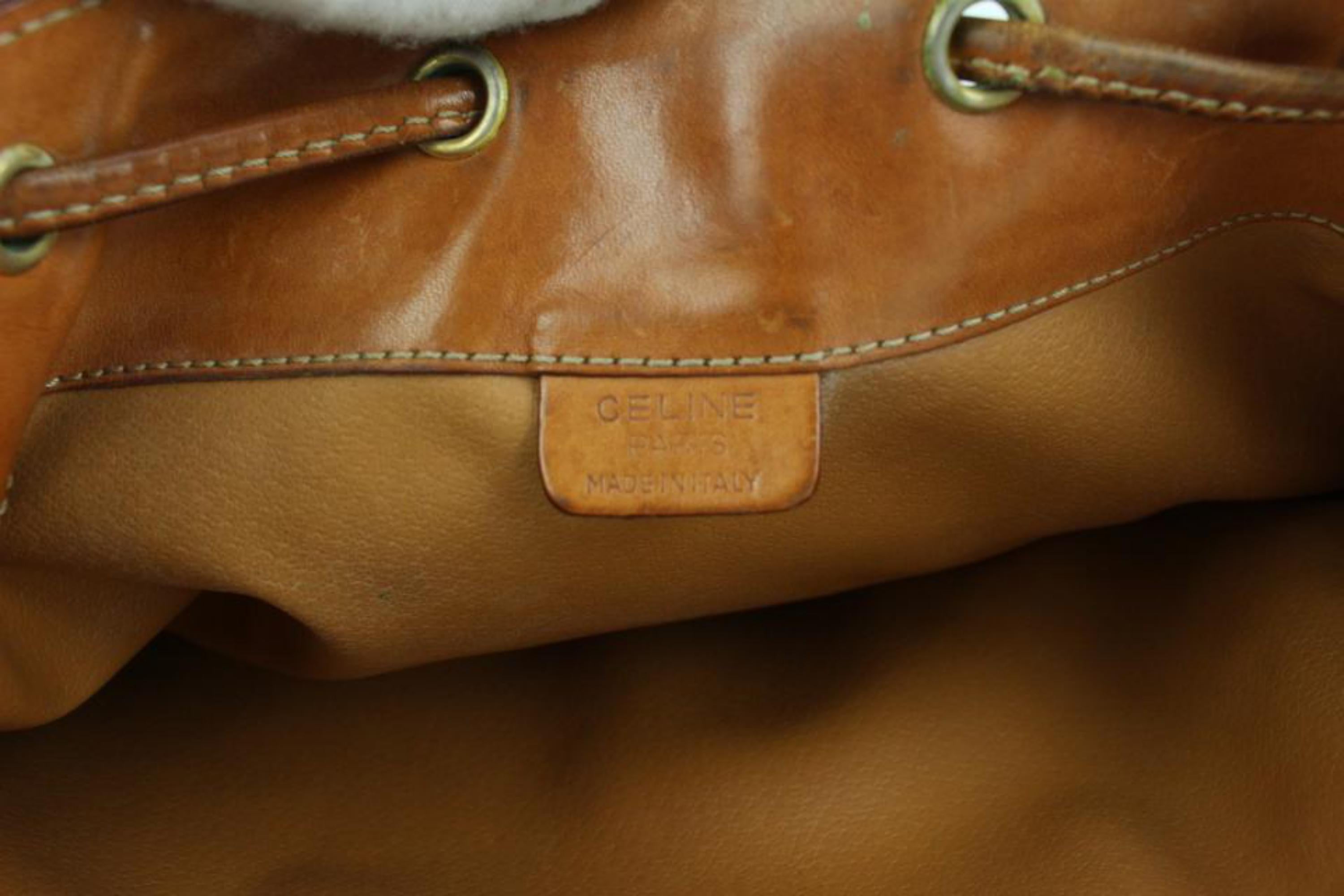 Céline Monogram Macadam Drawstring Bucket Hobo Bag 11cel104 3