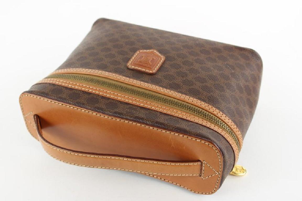 Brown Céline Monogram Macadam Toiletry Case Bag 8CES129