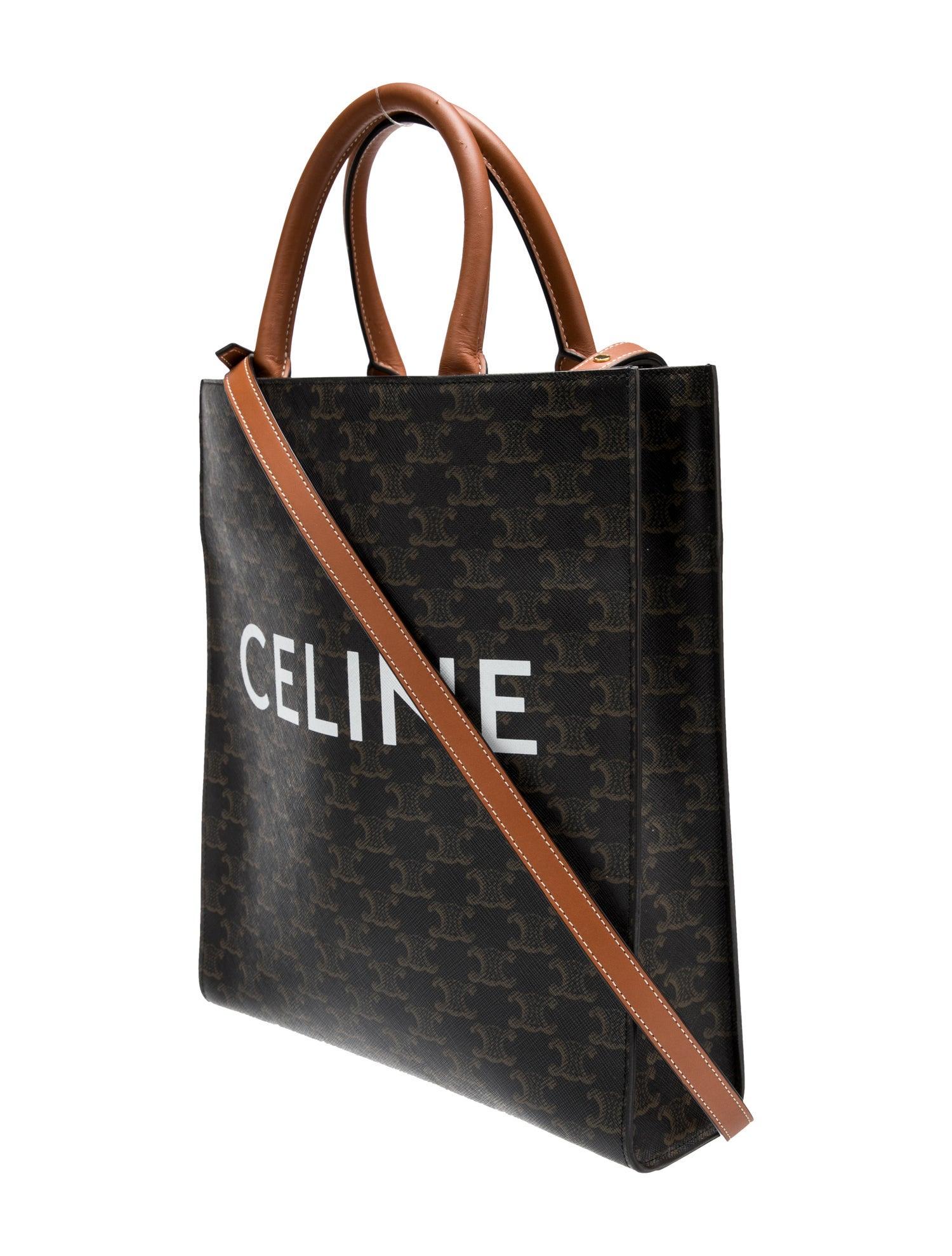 Noir Celine Monogram Vertical Cabas Sac Fourre-tout Petit en vente