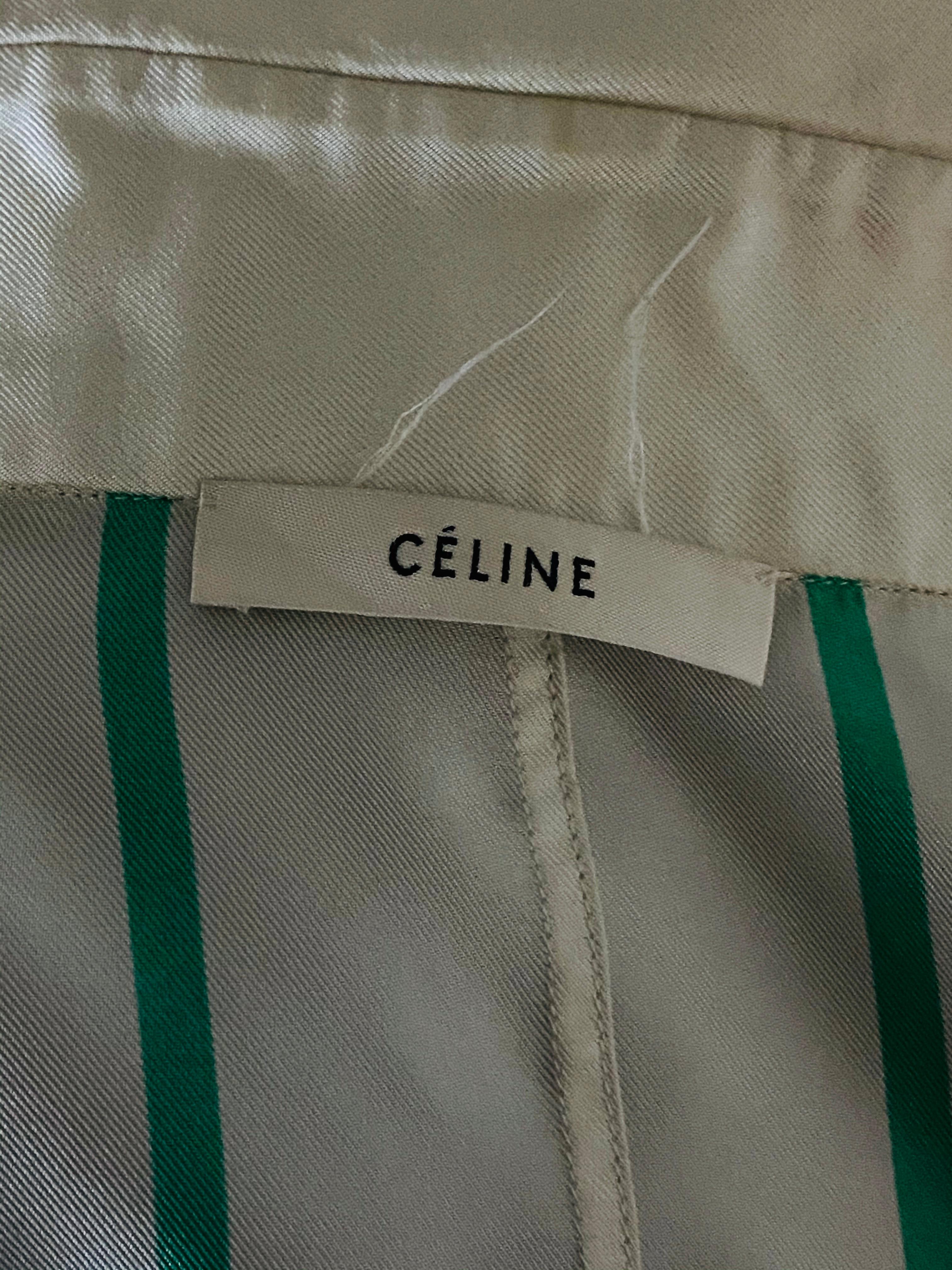 Celine Multi- Color Silk Button Down Shirt Size 38 2