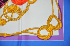 Celine Multi-Color "Whimsical Iconic Faberge Eggs" Silk Jacquard Scarf