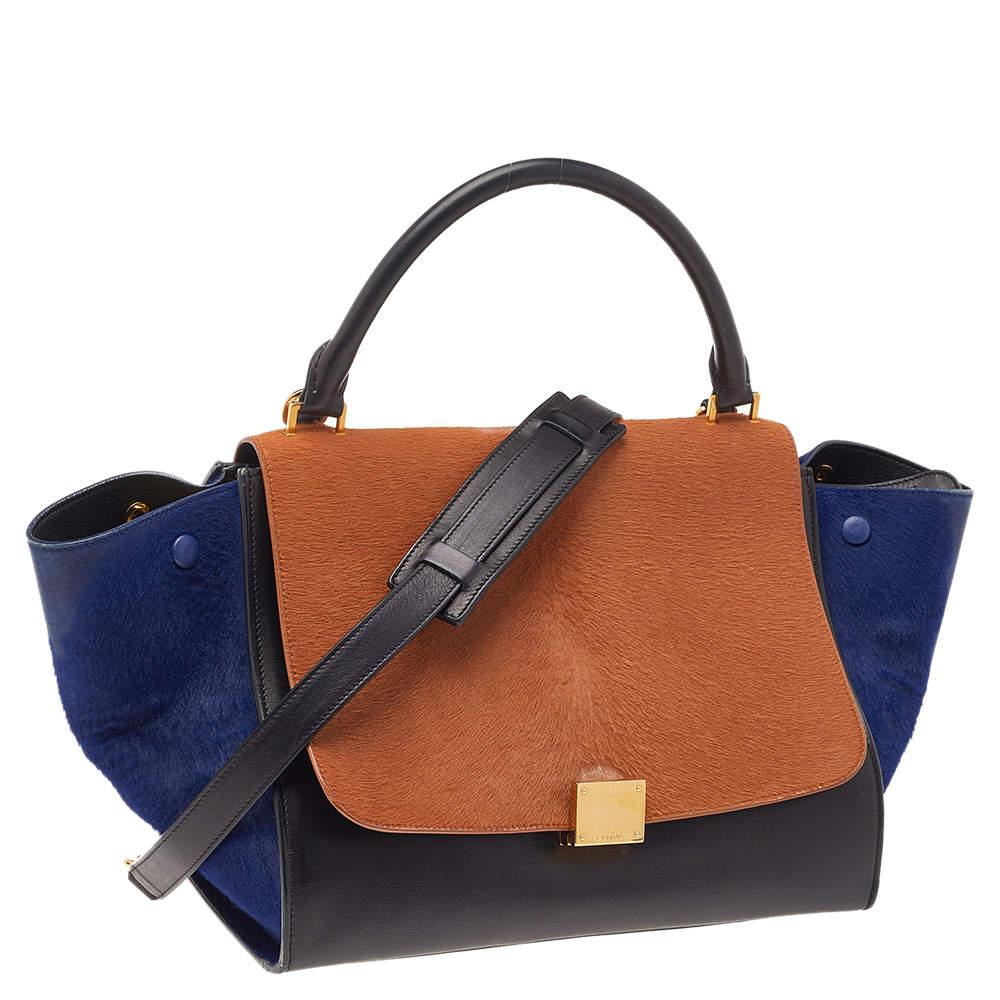 Celine Multicolor Calfhair and Leather Medium Trapeze Bag 6