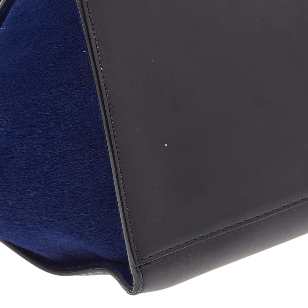 Celine Multicolor Calfhair and Leather Medium Trapeze Bag 4