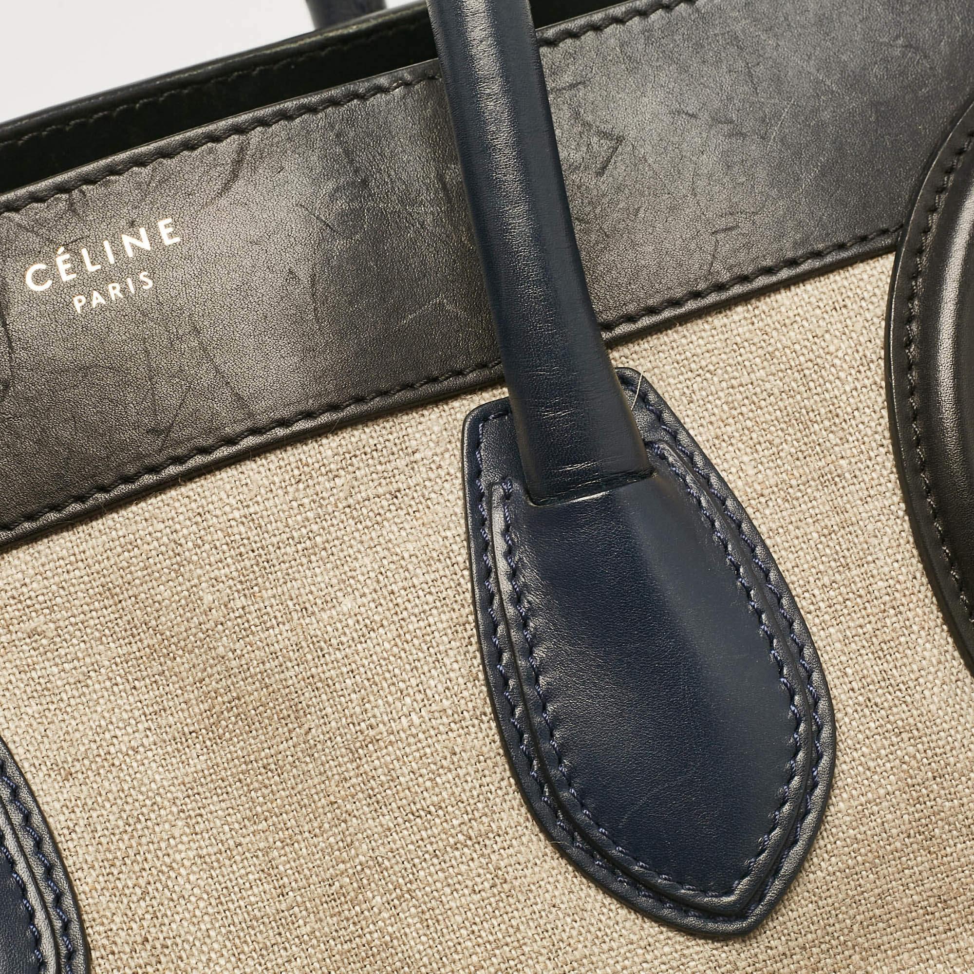 Celine Multicolor Canvas and Leather Mini Luggage Tote 3
