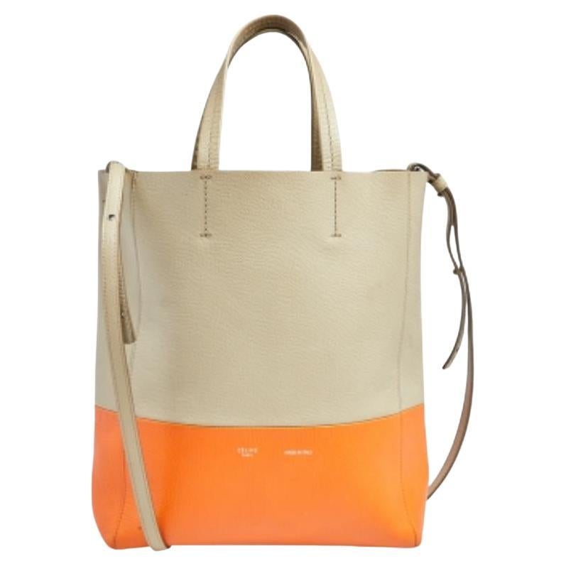 Celine Multicolor Grained Leather Small Vertical Cabas Tote
