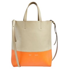 Celine Tote verticale piccola in pelle martellata multicolore