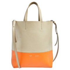 Celine Multicolor Grained Leather Small Vertical Cabas Tote