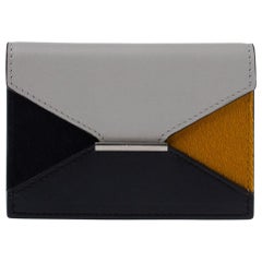 Celine Multicolor Leather and Calfhair Diamond Card Case